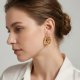 Quality retro glossy metal texture C-shaped earrings female exaggerated circle earrings