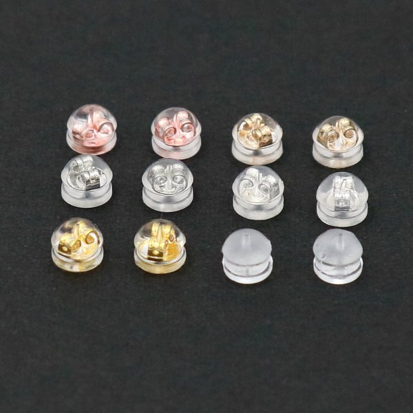 Silver ear plugs, one pack